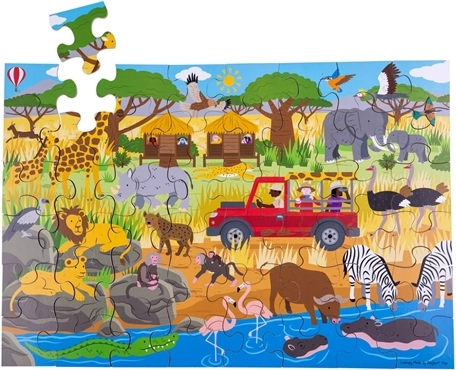 Podlahové puzzle Africké dobrodružství 48 dílků