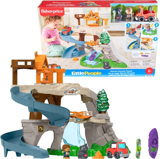 Fisher-Price Little People velké horské dobrodružství – hrací set s dráhou a skluzavkou