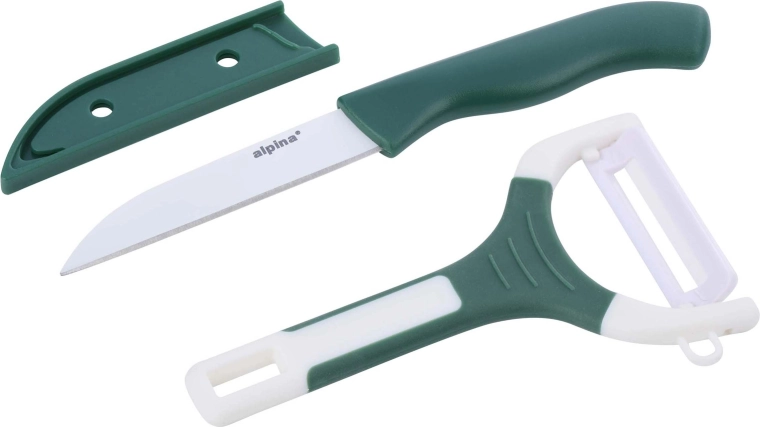 Kuchařský set ALPINA – nůž a škrabka, mix barev