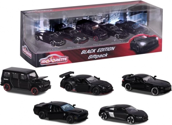 Majorette Black Edition dárkový set autíček 5 ks