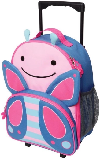 Skip Hop Zoo dětský cestovní kufr Motýlek na kolečkách