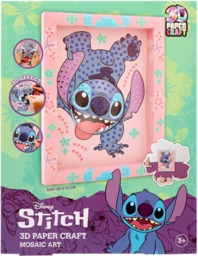 Origami DISNEY obraz Stitch 3D mozaika z papíru 26 × 35 cm