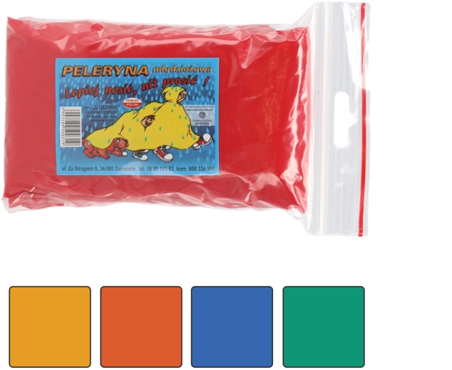 Mládežnický pláštěnkový pončo do deště unisex