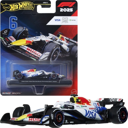 Hot Wheels Premium formule 1 bolid 2025 Visa Cash App Racing Bulls Isack Hadjar #6 - 1 kus