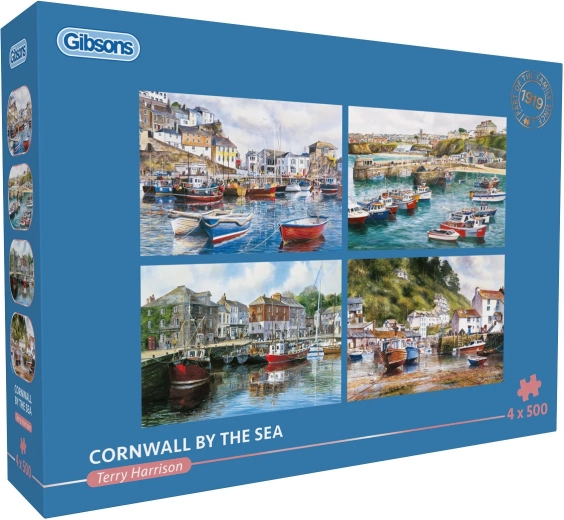 GIBSONS puzzle Cornwall u moře – 4×500 dílků