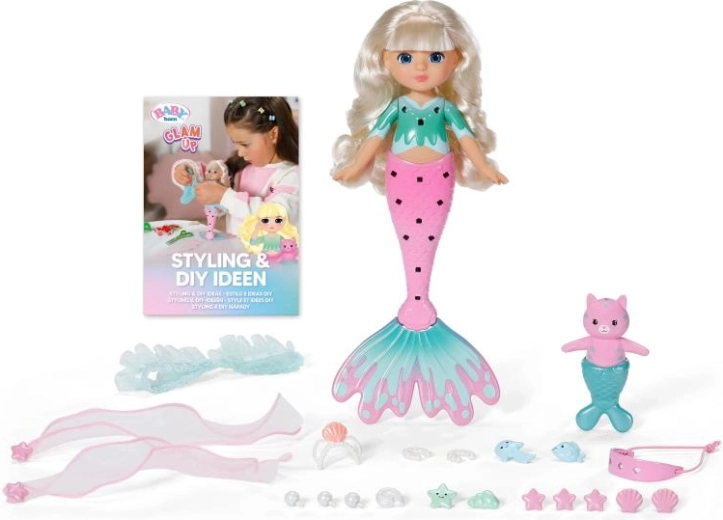 BABY born Glam Up mořská víla Sparkle s měnícími se vlasy
