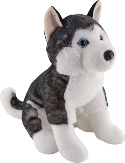 Plyšový husky sedící 25 cm