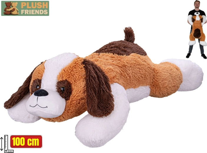 Plyšový bernardýn 100 cm – ležící mazlíček z kolekce Plush Friends