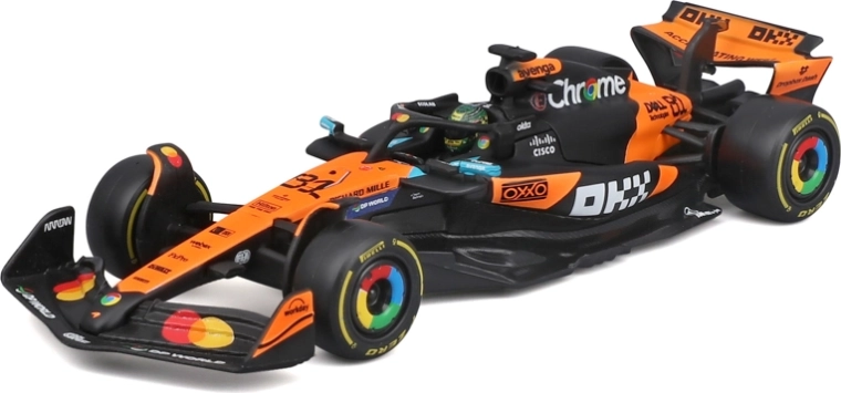 Bburago model F1 McLaren MCL39 (2025) Oscar Piastri #81 1:43 v akrylovém boxu