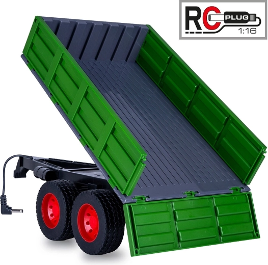 Sklápěcí přívěs JAMARA pro RC traktor 1:16 tmavě zelený