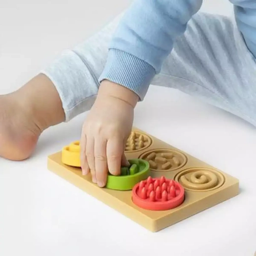 Senzorické puzzle kroužky pro miminka 6m+ Mom's Care