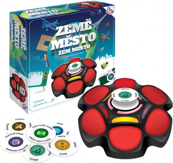 Země, město – elektronická společenská hra na baterie