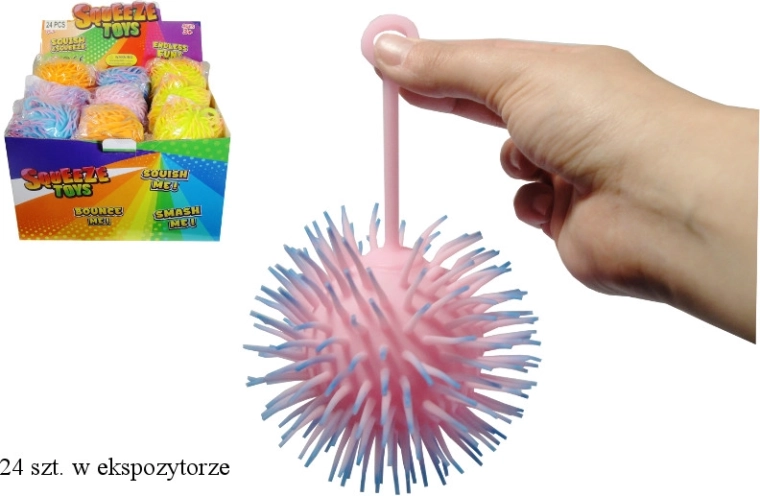 svítící gumový míček ježek s očkem