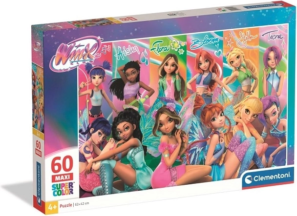 Puzzle Clementoni SuperColor maxi Winx Club 60 dílků
