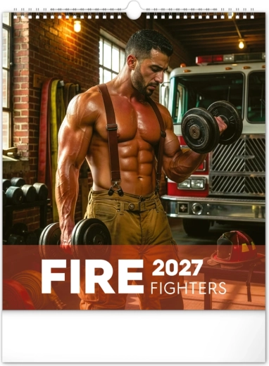 Nástěnný kalendář Dreamy Firefighters 2027, 30 × 34 cm
