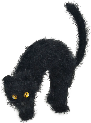 Párty dekorace černý kocour 22 cm