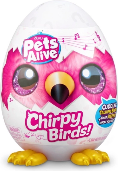 Plyšový mluvící ptáček se zvuky v tajemném vejci ZURU Pets Alive (mix)