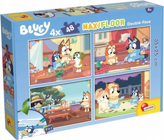 Puzzle Bluey maxi floor 4×48 dílků, oboustranné