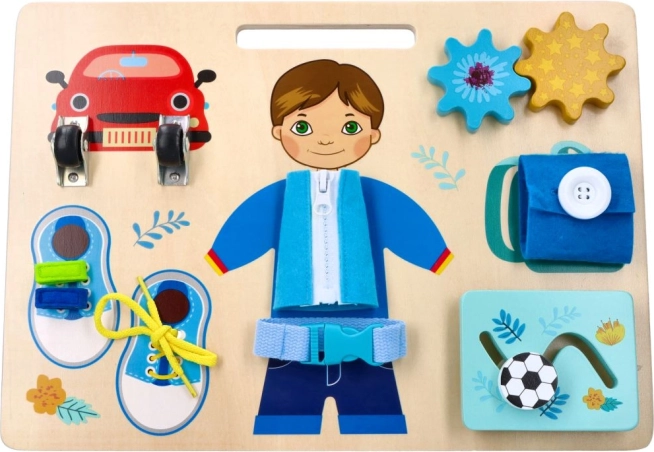 Dřevěná aktivní deska pro děti