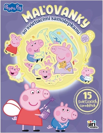 Omalovánky se svítícími samolepkami Prasátko Peppa