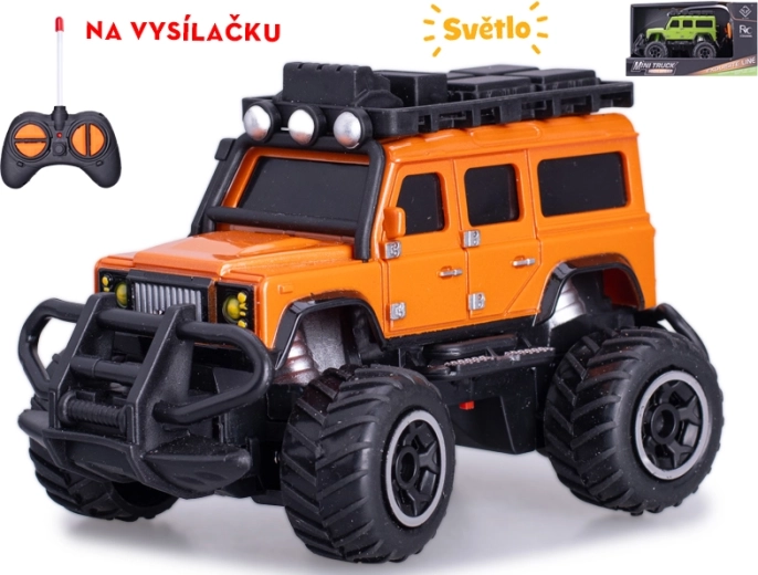 RC terénní auto 1:43 se světly, 27 MHz, 14 cm