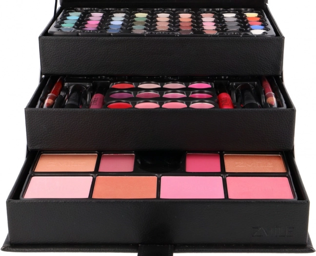Kozmetický kufřík zmile beauty case black s kompletní makeup výbavou