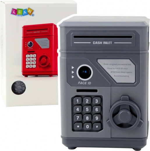 Elektronický sejf na peníze pro děti šedý