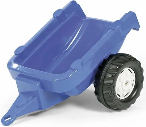 Modrý jednonápravový přívěs za traktor Rolly Kid
