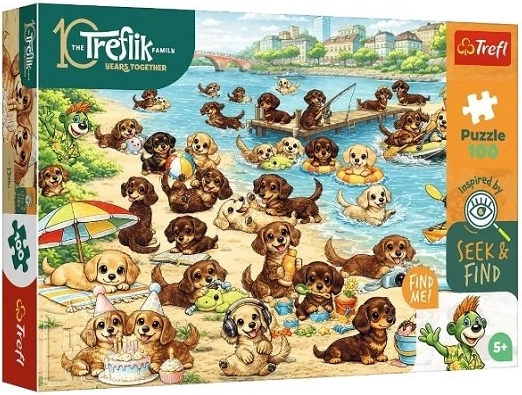 Trefl puzzle Seek & Find jamníci a Treflíci 100 dílků
