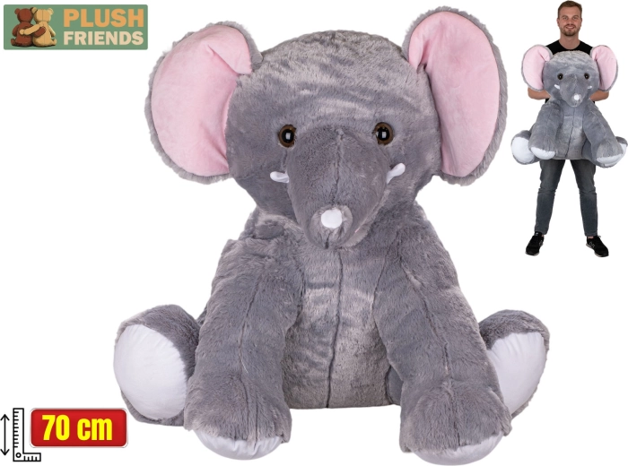 Plush Friends Slon plyšový sedící 70 cm