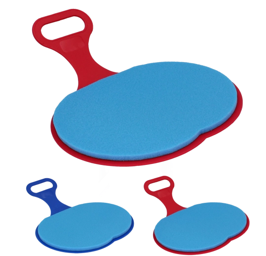 Zimní kluzák s pěnovou podložkou ve tvaru jablka