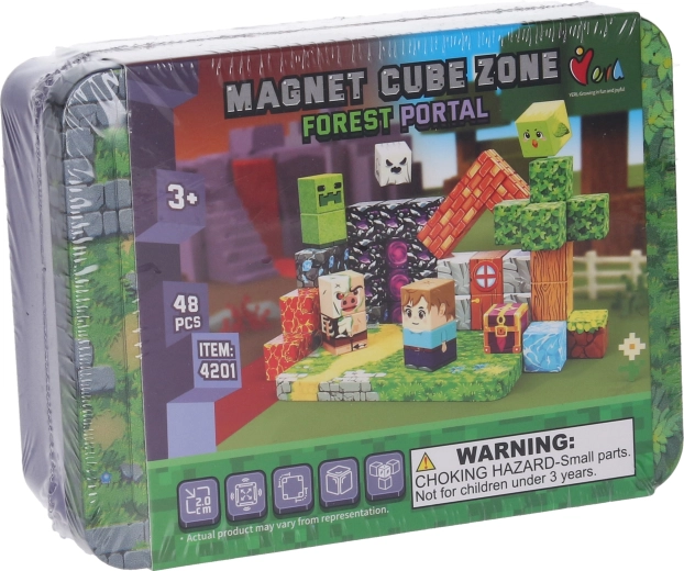 Magnetická stavebnice Forest Portal, 48 ks – Magnet Cube Zone