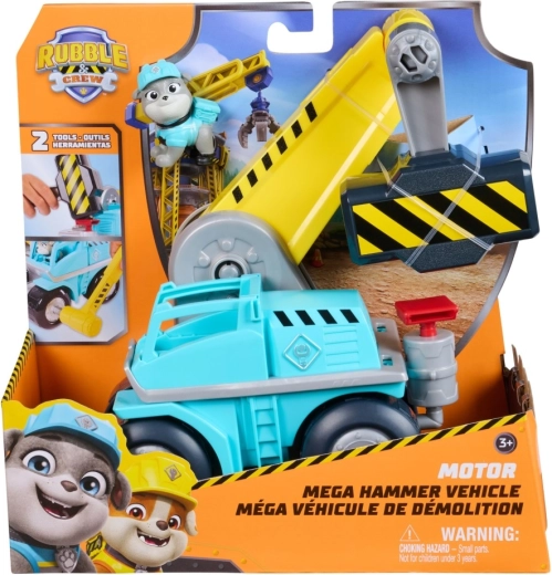 Rubble & Crew funkční stavební vozidlo Motor – interaktivní jeřáb s doplňky