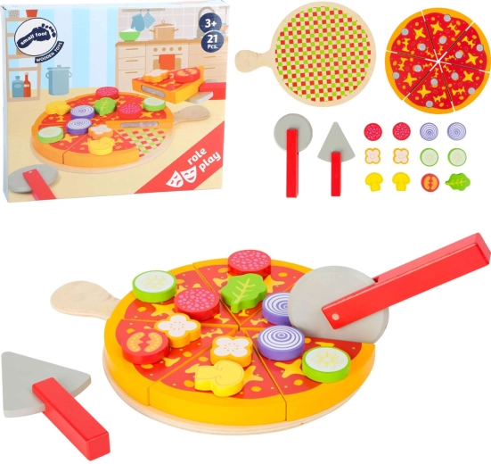 Dřevěná pizza na krájení Small Foot