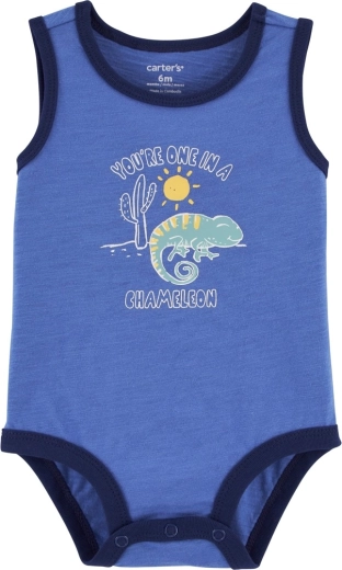 Body bez rukávů Carter’s blue chameleon pro kluky (9 m)
