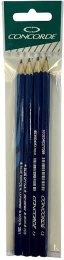 Grafitové tužky CONCORDE Blue Office – sada 4 ks