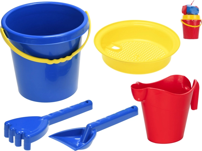 Dětská plážová sada na písek s kbelíkem, konvičkou a náčiním