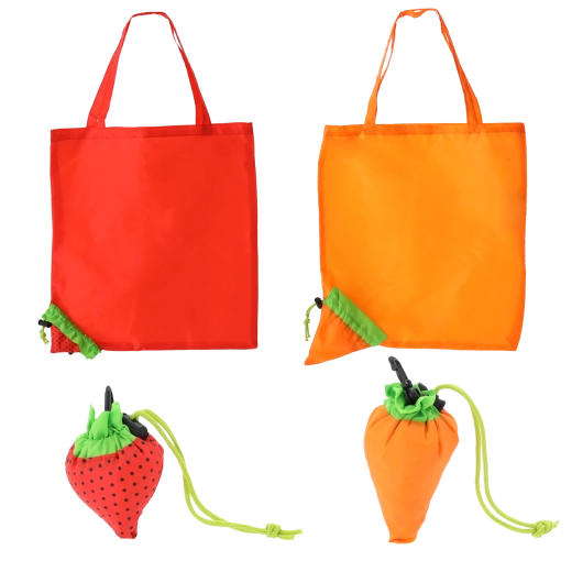 Nákupní taška s ovocným motivem, skládací polyester 42 × 45 cm