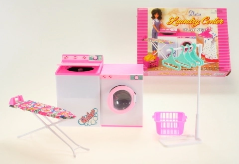 Glorie prádelní sada pro panenky s pračkou, sušičkou a žehlicím prknem