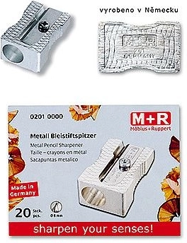 Kovové ořezávátko M+R, stříbrné