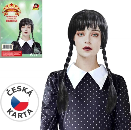 Černá paruka pro děti a dospělé