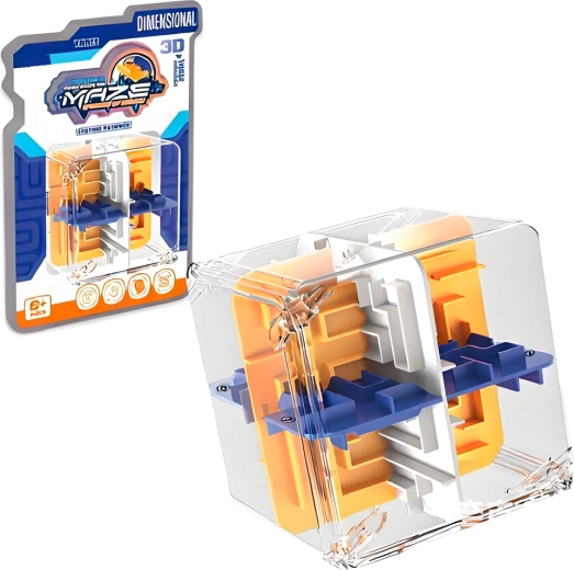 Hlavolam 3D labyrint v kostce