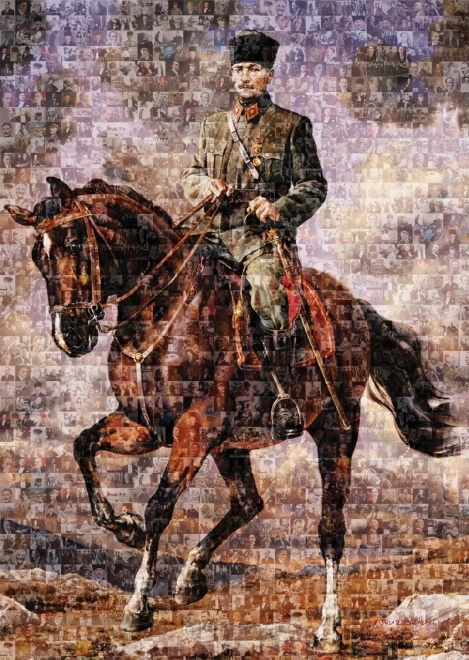 Puzzle Ghazi Mustafa Kemal na koni 1000 dílků