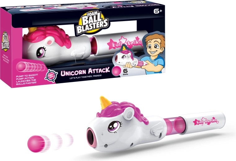 Airsoftová pistole Jednorožec se 6 náboji pro děti