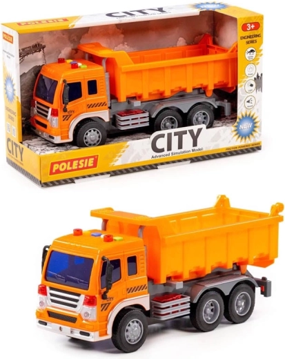 Polesie City auto sklápěč na setrvačník se světlem a zvukem - 1 kus