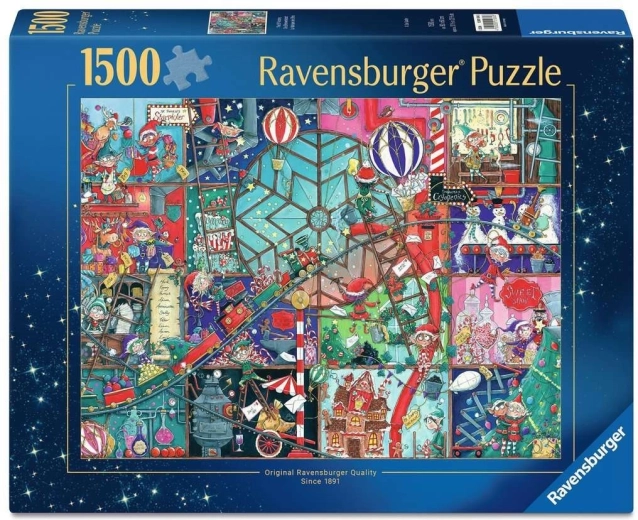 Ravensburger puzzle dílna vánočních skřítků 1500 dílků