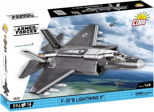 Model bojového letounu F-35B Lightning II z kostiček