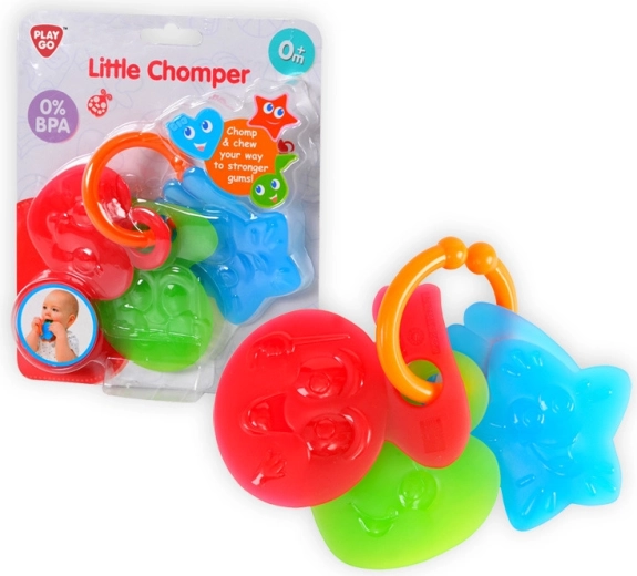 PlayGo barevné kousátko s chrastítkem