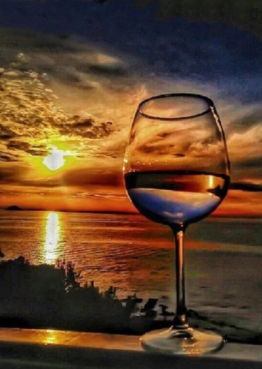 Diamantové malování – Sklenice na pobřeží 30 × 40 cm