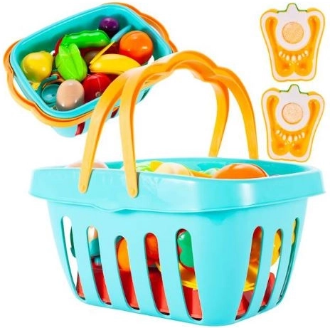 Košík s ovocem a zeleninou na krájení